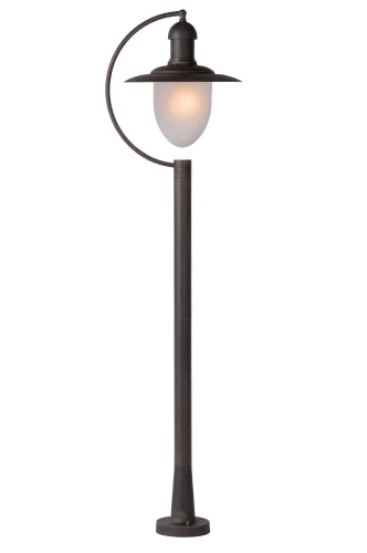 Парковый светильник ARUBA 11873/01/97 Lucide уличный IP44 коричневый 1 лампа, плафон белый в стиле рустик E27