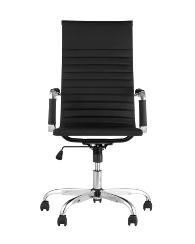 Кресло руководителя TopChairs City, черное УТ000001511 Stool Group, чёрный/экокожа, ножки/металл/хром, размеры - ****520*660 фото 2