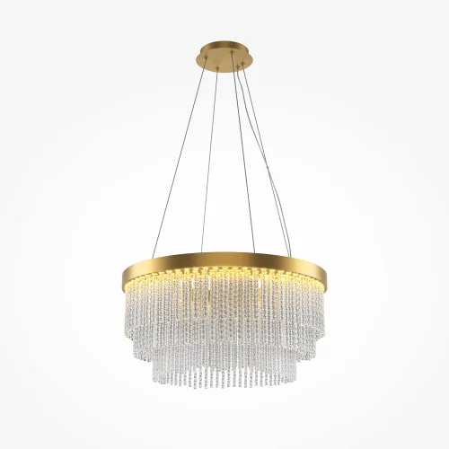 Светильник подвесной LED Trove MOD486PL-L38BSK Maytoni прозрачный на 1 лампу, основание латунь в стиле современный фото 3