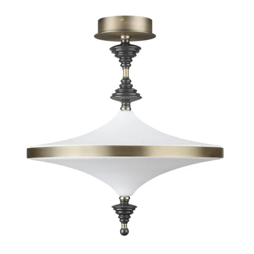 Люстра потолочная LED Ula 5404/43CL Odeon Light белая на 1 лампу, основание бронзовое в стиле классический арт-деко 