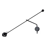 Бра LED Ull 2622/06 AP-8 Divinare чёрный на 1 лампу, основание чёрное в стиле лофт современный 