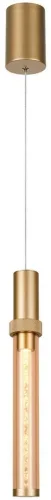 Светильник подвесной LED Gordon 4718-1P Favourite янтарный на 1 лампу, основание золотое в стиле современный 