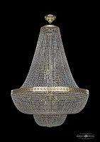 Люстра потолочная хрустальная 19091/H2/90IV G Bohemia Ivele Crystal прозрачная на 26 ламп, основание золотое в стиле классический sp
