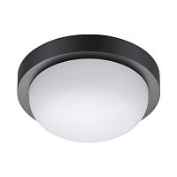 Потолочный светильник LED Opal 358015 Novotech уличный IP65 чёрный 1 лампа, плафон белый в стиле современный LED