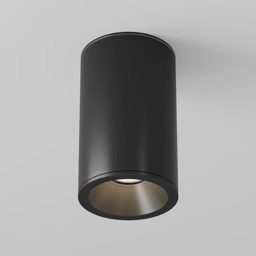 Светильник накладной Zoom C029CL-01-S-B Maytoni чёрный 1 лампа, основание чёрное в стиле хай-тек современный круглый фото 2