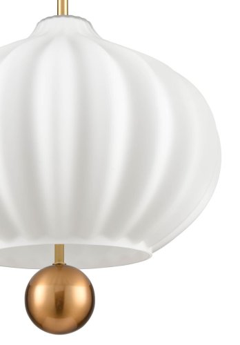 Светильник подвесной Bianco VL5714P41 Vele Luce белый 1 лампа, основание золотое в стиле современный выдувное фото 4
