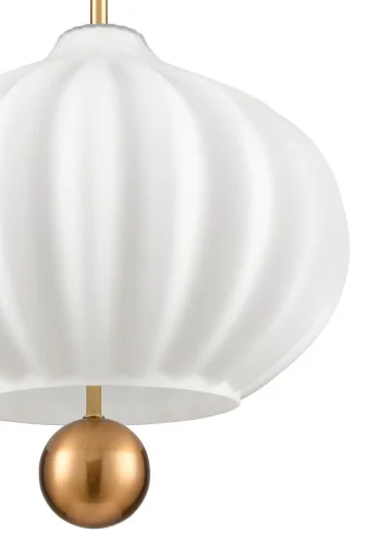 Светильник подвесной Bianco VL5714P41 Vele Luce белый на 1 лампу, основание золотое в стиле современный выдувное фото 4