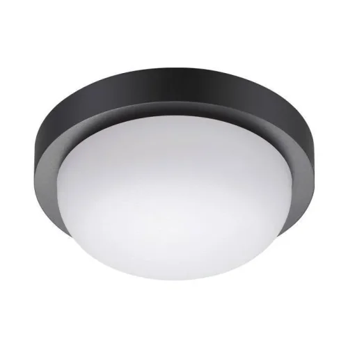 Потолочный светильник уличный LED Opal 358015 Novotech уличный IP65 чёрный на 1 лампу, плафон белый в стиле современный LED