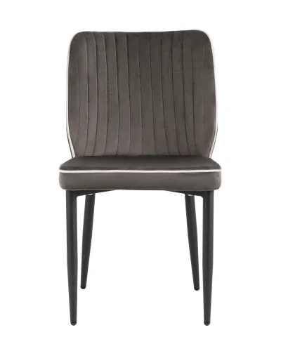 Стул Лоренс NEW, велюр антрацитовый УТ000035606 Stool Group, серый/велюр, ножки/металл/чёрный, размеры - ****490*630 фото 2