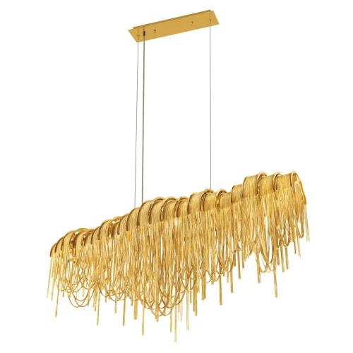 Люстра подвесная Volver 10404/1150L GD LOFT IT золотая на 7 ламп, основание золотое в стиле арт-деко цепочки фото 7