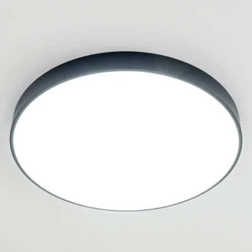 Светильник потолочный LED RGB с пультом Купер CL724105G1 Citilux белый 1 лампа, основание чёрное в стиле современный хай-тек минимализм с пультом фото 6