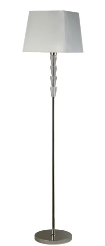 Торшер MARSELA PT1 NICKEL Crystal Lux  белый 1 лампа, основание никель в стиле современный
