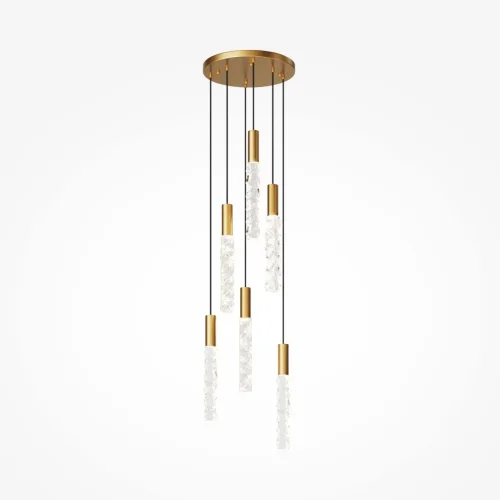 Светильник подвесной LED Selemo MOD328PL-L18BS3K Maytoni прозрачный на 1 лампу, основание латунь в стиле современный фото 5