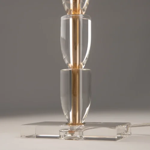 Настольная лампа Prima Z034TL-01BZ Maytoni белая на 1 лампу, основание бронзовое металл в стиле современный арт-деко фото 4