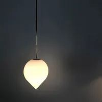 Светильник подвесной Cento 9571P/1-D300 BR-WH iLamp белый 1 лампа, основание латунь в стиле современный арт-деко 