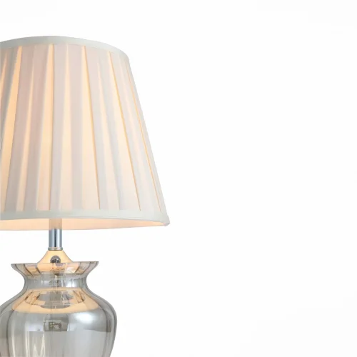 Настольная лампа ASSENZA SL967.104.01 St-Luce бежевая 1 лампа, основание хром стекло металл в стиле классический  фото 3