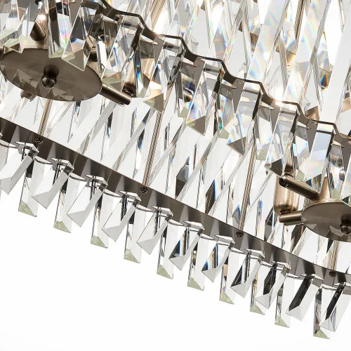 Люстра подвесная Fabio SL1170.103.10 ST-Luce прозрачная на 10 ламп, основание никель в стиле современный  фото 4
