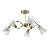 Люстра потолочная Imana 8154/6C Lumion на 6 ламп, основание медь в стиле современный 