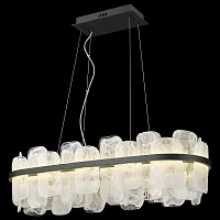 Светильник подвесной LED Nelly WE158.24.623 Wertmark прозрачный на 1 лампу, основание чёрное в стиле современный 