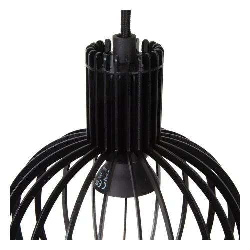Светильник подвесной Mikaela 73400/13/30 Lucide чёрный 3 лампы, основание чёрное в стиле современный каскад фото 4