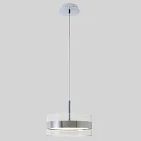 Светильник подвесной LED MYSELF SP10W LED Crystal Lux прозрачный на 1 лампу, основание хром в стиле современный 