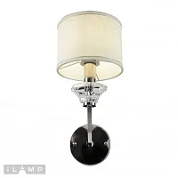 Бра Oxford 85175/1B CR iLamp белый 1 лампа, основание хром в стиле современный американский 