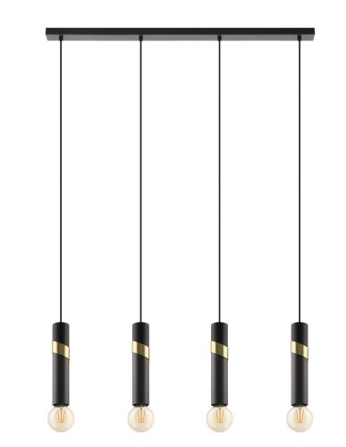 Светильник подвесной Cedral 39936 Eglo без плафона 4 лампы, основание чёрное в стиле модерн 