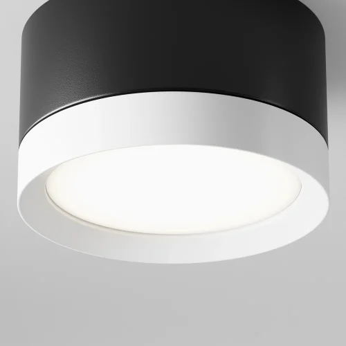 Светильник накладной Hoop C086CL-GX53-SRD-BW Maytoni белый чёрный 1 лампа, основание чёрное в стиле современный круглый фото 2