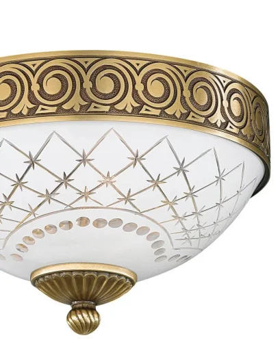 Люстра потолочная  PL 7012/2 Reccagni Angelo белая на 2 лампы, основание античное бронза в стиле классический  фото 2