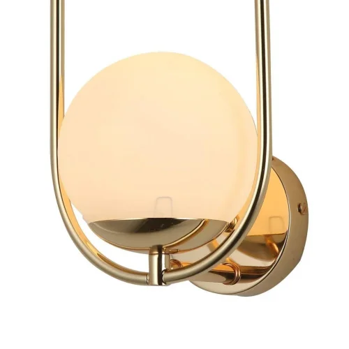 Бра Mars 2913-1W F-promo белый на 1 лампа, основание золотое в стиле современный  фото 3