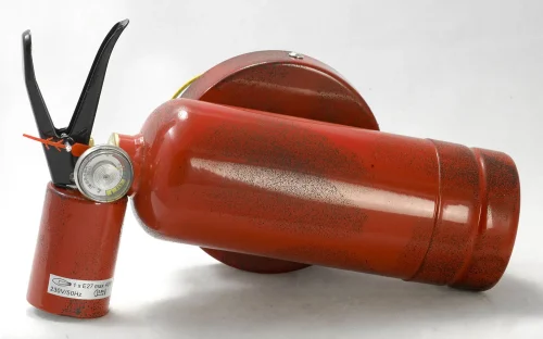 Бра лофт LSP-9544 Lussole без плафона красный на 1 лампа, основание красное в стиле лофт стимпанк фото 3