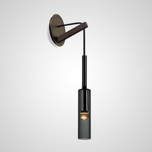 Настенное бра NIGHT WALL 140894-26 ImperiumLoft серый на 1 лампа, основание коричневое в стиле современный 