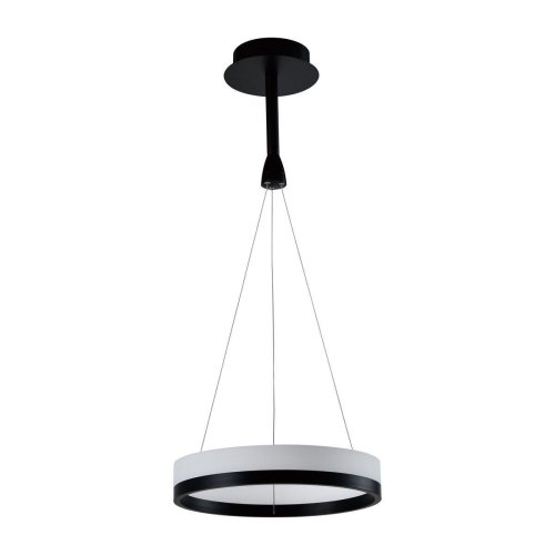 Светильник подвесной LED Crime V1761-PL Moderli белый 1 лампа, основание чёрное в стиле хай-тек кольца