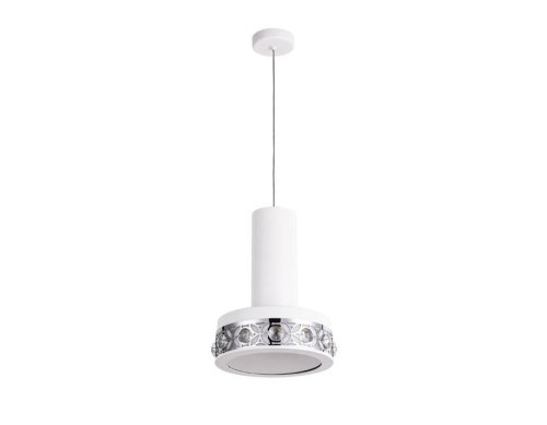 Светильник подвесной LED с пультом Acrylica Ice FA9488 Ambrella light белый хром 1 лампа, основание белое в стиле современный хай-тек с пультом фото 2