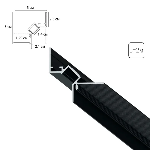 Теневой профиль под ГКЛ Gap A670206 Arte Lamp цвет LED K, световой поток Lm