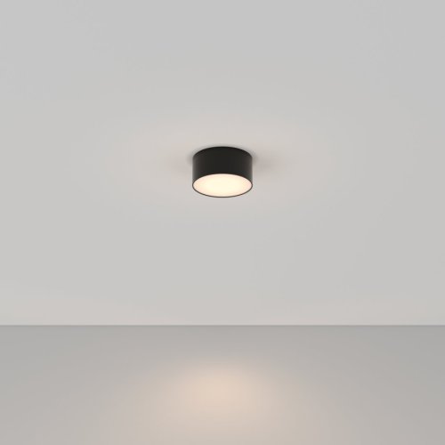 Светильник накладной LED Zon C032CL-L12B3K Maytoni белый 1 лампа, основание чёрное в стиле современный хай-тек круглый фото 2