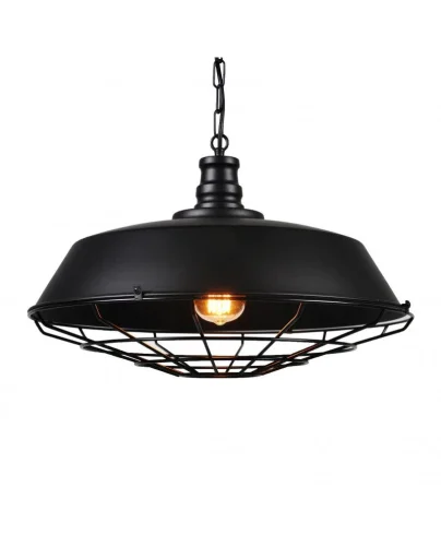 Светильник подвесной Arigio LDP 6862-450 BK Lumina Deco чёрный 1 лампа, основание чёрное в стиле лофт 