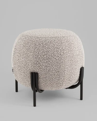 Пуф Флик new ткань букле серо-бежевый УТ000040000 Stool Group на 1 , основание в стиле современный 