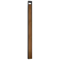 Парковый светильник LED Arneb A2140PA-1BR Arte Lamp уличный IP65 чёрный коричневый на 1 лампу, плафон коричневый чёрный в стиле современный хай-тек LED