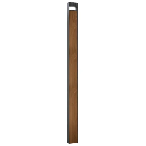Парковый светильник LED Arneb A2140PA-1BR Arte Lamp уличный IP65 чёрный коричневый на 1 лампу, плафон коричневый чёрный в стиле современный хай-тек LED