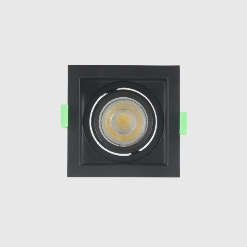 Светильник точечный CLT 068C1 BL Crystal Lux чёрный на 1 лампу, основание чёрное в стиле современный квадратный фото 6