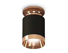 Светильник накладной Techno spot XS6302180 Ambrella light чёрный золотой 1 лампа, основание золотое в стиле модерн круглый