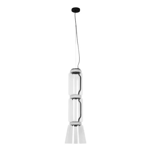 Светильник подвесной LED Noctambule 10193/M LOFT IT прозрачный 1 лампа, основание чёрное в стиле современный  фото 3