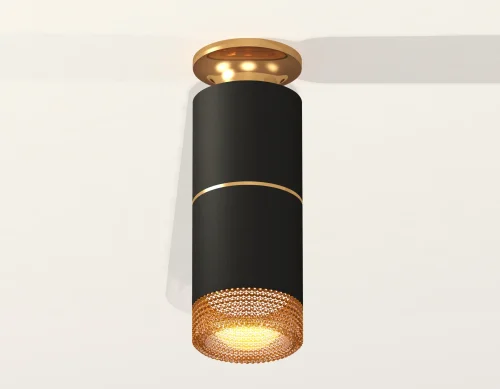 Светильник накладной Techno spot XS6302241 Ambrella light чёрный жёлтый 1 лампа, основание золотое в стиле модерн круглый фото 3