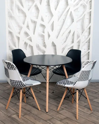 Стол круглый EAMES DSW NEW D=80, черный УТ000039067 Stool Group столешница чёрная из мдф фото 3