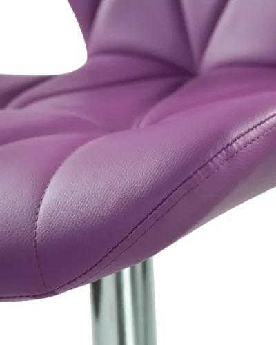Стул барный 5022-LM BARNY,  цвет сиденья фиолетовый, цвет основания хром Dobrin, фиолетовый/экокожа, ножки/металл/хром, размеры - 890*1100***460*540 фото 6