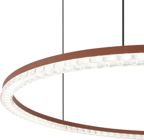 Светильник подвесной LED Euclidics SL1018.603.01 ST-Luce прозрачный на 1 лампу, основание терракотовое в стиле хай-тек фото 2
