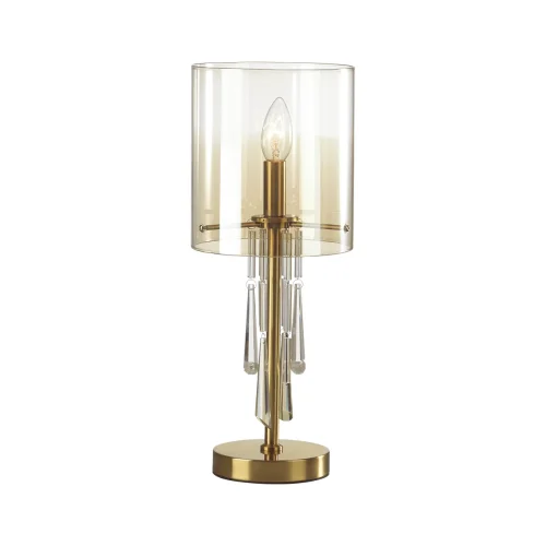 Настольная лампа Nicole 4886/1T Odeon Light прозрачная 1 лампа, основание бронзовое хрусталь металл в стиле классический  фото 3