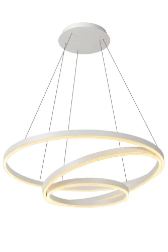 Светильник подвесной LED Triniti 46402/99/31 Lucide белый 1 лампа, основание белое в стиле современный кольца фото 2