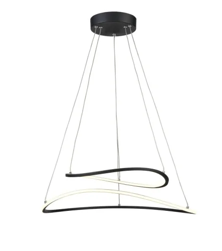 Светильник подвесной LED Gusto VL7042P02 Vele Luce чёрный на 1 лампу, основание чёрное в стиле хай-тек кольца фото 3